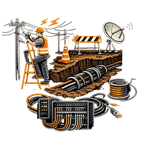<span class="lte-header lte-h4"> Elektromontāžas darbi un ārējie tīkli </span>